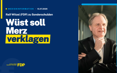 Witzel (FDP) zu Sonderschulden: Wüst soll Merz verklagen